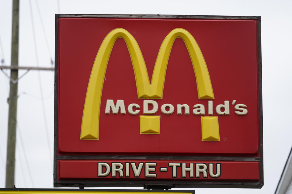 A McDonald's restaurant sign is shown in Havertown, Pa., Tuesday, April 26, 2022. McDonald’s said Thursday, May 19 it has begun the process of selling its Russian business to one of its licensees in the country. The Chicago burger giant said Alexander Govor, who operates 25 restaurants in Siberia, has agreed to buy McDonald’s 850 Russian restaurants and operate them under a new brand. (AP Photo/Matt Rourke)