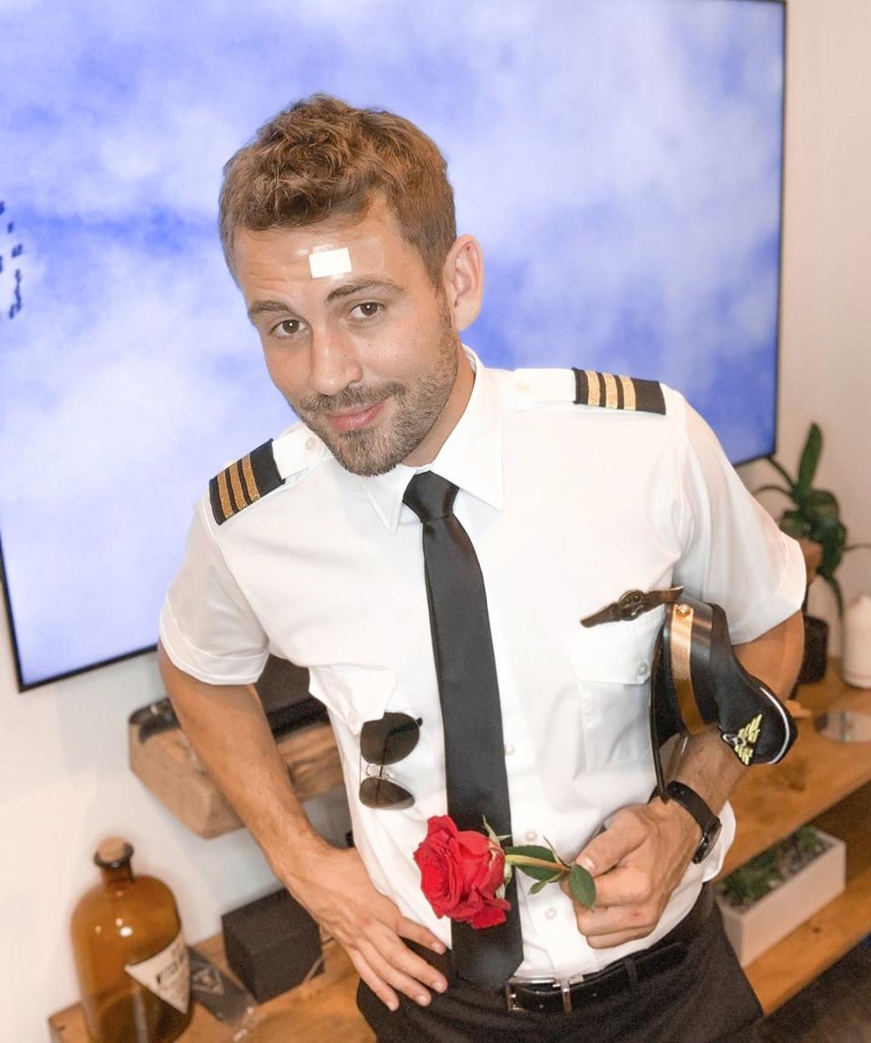 Former Bachelor star Nick Viall as upcoming Bachelor star Peter Weber