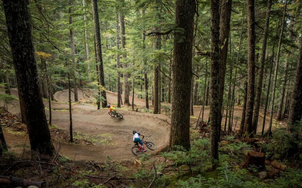 Some Whistler residents are experimenting with mountain biking as an alternative winter sport