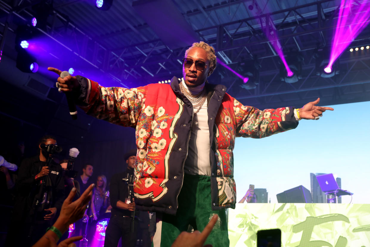 Future, pictured last month, is having a public dispute with a plus-size model who claims he said he didn’t want “fatties” in a club where he was making an appearance. (Photo: Jerritt Clark/Getty Images for Maxim )