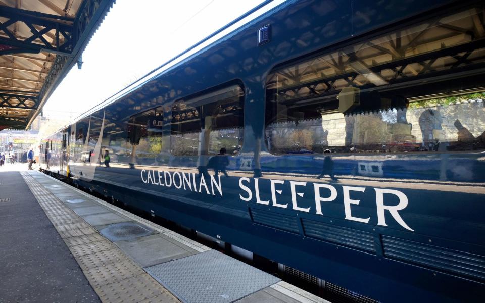 Caledonian Sleeper train at Edinburgh Waverley Station - Jane Barlow/PA Wire
