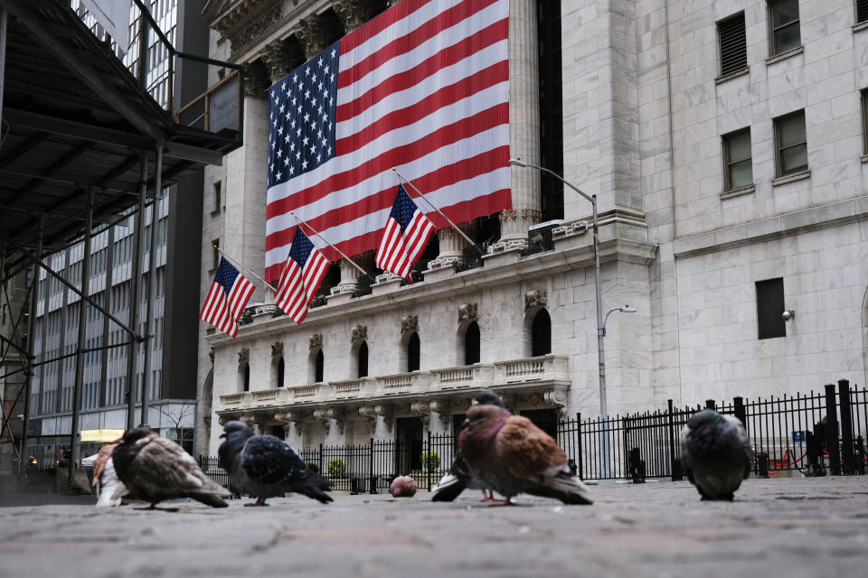 Wall Street, en Nueva York (Estados Unidos), sin gente el 30 de marzo. (Foto: Spencer Platt / Getty Images).