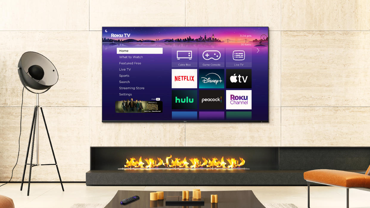  Roku Pro Series on living room wall. 