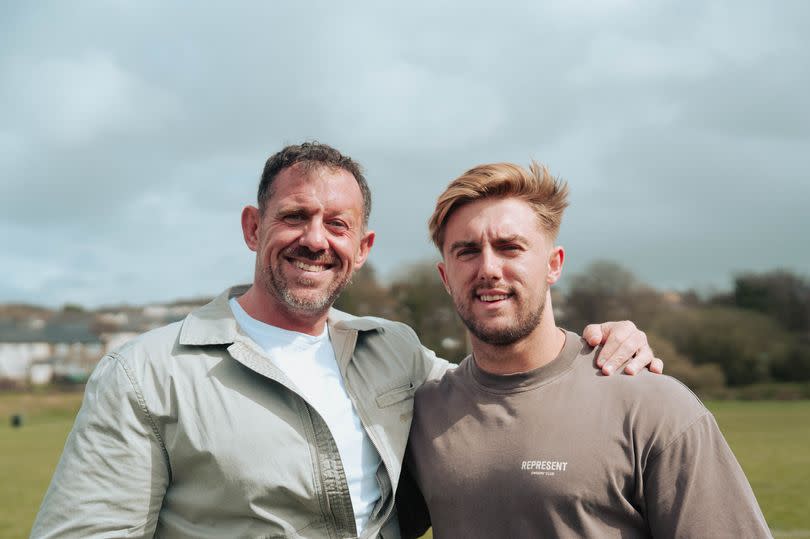 Andrew Jenkins with his son Morgan