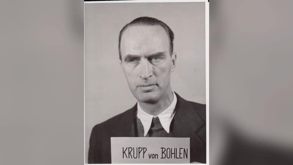 Alfried Krupp's mugshot, taken by US forces. - National Archives