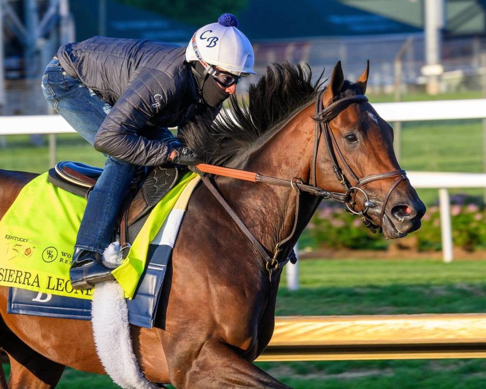 Sierra Leone goes for a morning training run at at Churchill Downs on April 23.