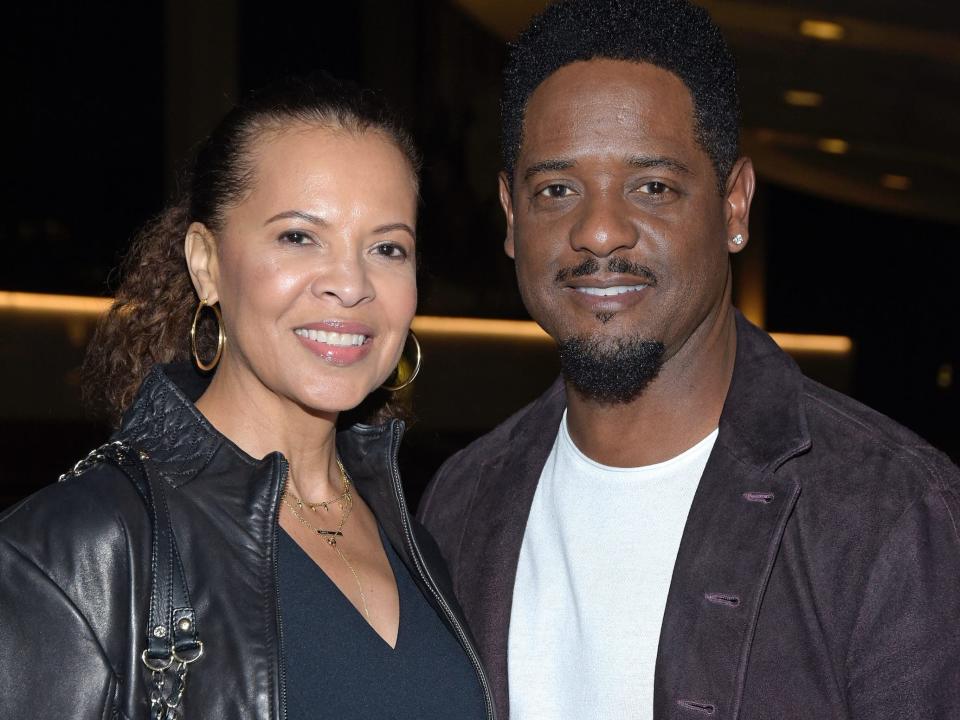 Desiree DaCosta and Blair Underwood at the opening night of "Lackawanna Blues" in Los Angeles in March 2019.