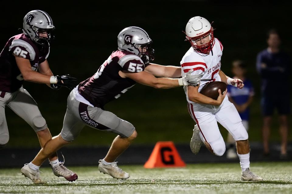 Columbus Academy's Ryne Whitt (55) was named first-team All-Ohio in Division V.