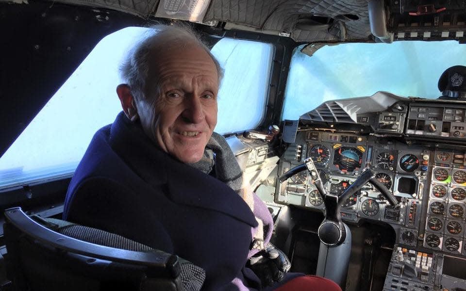 Tony Meadows in the cockpit of Concorde in Bristol. - Anthony Ward / @bbcpointswest