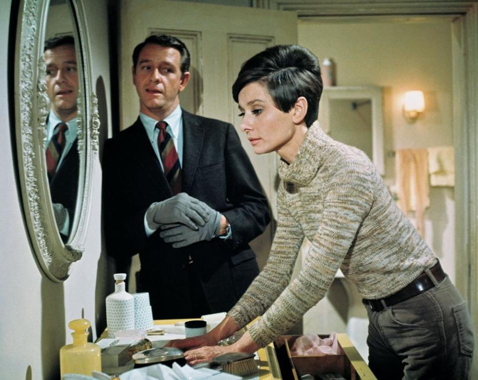 Richard Crenna and Audrey Hepburn in Wait Until Dark (1967).