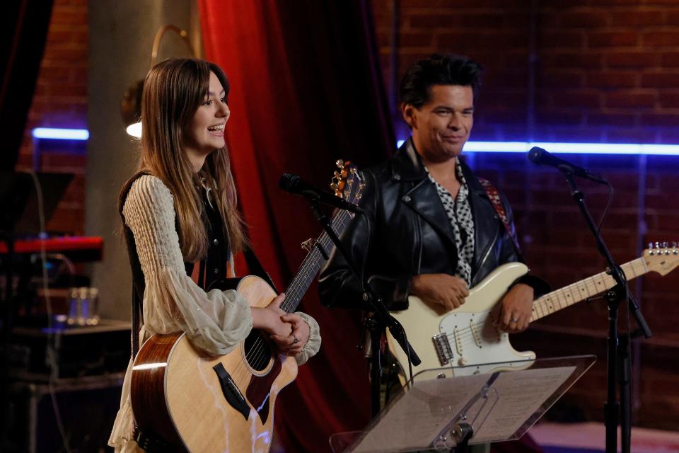 From left, teenage California singer Anya True and Norman-based Native American singer AJ Harvey appear on "The Battles Part 4” of Season 25 of "The Voice."