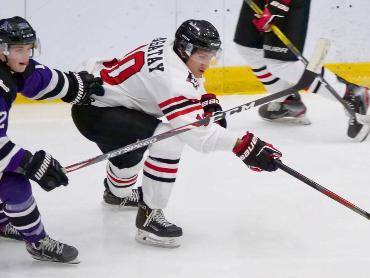 Sonny Kabatay of the Truro Bearcats, one of Maritime Junior Hockey League teams, earlier this year.  (Edgy Sport Images - image credit)