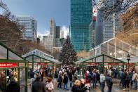 <p>Looking to get some holiday shopping done, all while sipping on a cup of hot apple cider? Spend your day at the open-air holiday market at the <a href="https://bryantpark.org/amenities/bank-of-america-winter-village-at-bryant-park" rel="nofollow noopener" target="_blank" data-ylk="slk:Bank of America Winter Village at Bryant Park;elm:context_link;itc:0;sec:content-canvas" class="link ">Bank of America Winter Village at Bryant Park</a> (open 11 a.m. to 8 p.m.), where you'll definitely feel the holiday spirit while shopping for artisanal gifts and indulging in tasty, festive bites. </p><p><strong>RELATED: </strong> <a href="https://www.goodhousekeeping.com/holidays/gift-ideas/g29417662/unique-christmas-gifts/" rel="nofollow noopener" target="_blank" data-ylk="slk:30 Unique Christmas Gifts to Pleasantly Surprise Your Family and Friends This Holiday;elm:context_link;itc:0;sec:content-canvas" class="link ">30 Unique Christmas Gifts to Pleasantly Surprise Your Family and Friends This Holiday</a></p>