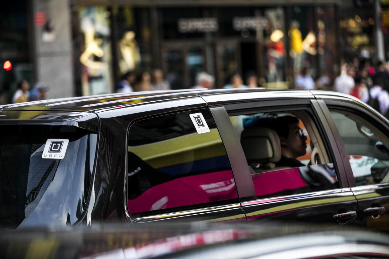 Un automóvil de transporte privado en Manhattan, el 8 de agosto de 2018. (Chad Batka/The New York Times)