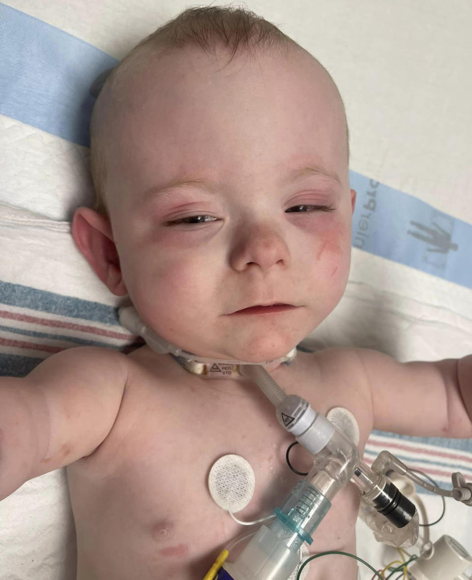 Courtney Price say police officers who raided her home had the wrong address and deployed flash bang devices that sent her 1-year-old son, Waylon, to the hospital with burns.  (via GoFundMe)