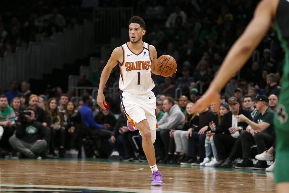 Devin Booker。（AP Photo/Mary Schwalm）