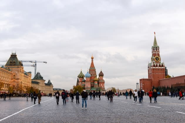 Moscow, Russia. 11th Mar, 2022. A Louis Vuitton sign is seen in a