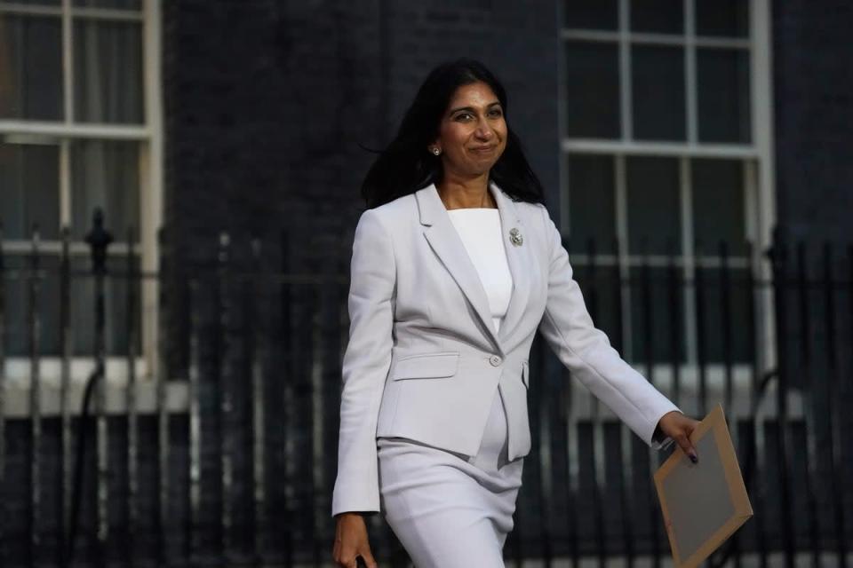 Suella Braverman leaves Downing Street after being appointed home secretary (Kirsty O’Connor/PA) (PA Wire)