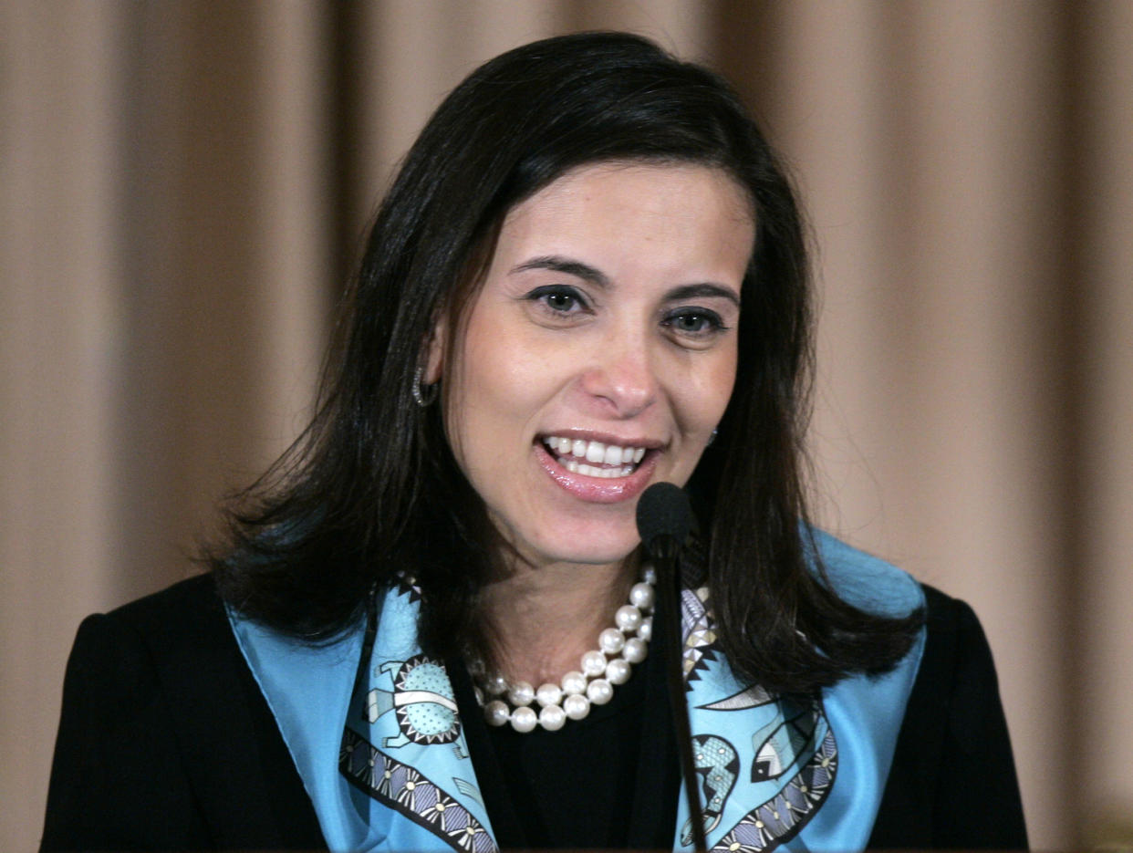 White House adviser Dina Powell spent a decade at Goldman Sachs. AP Photo/Charles Dharapak