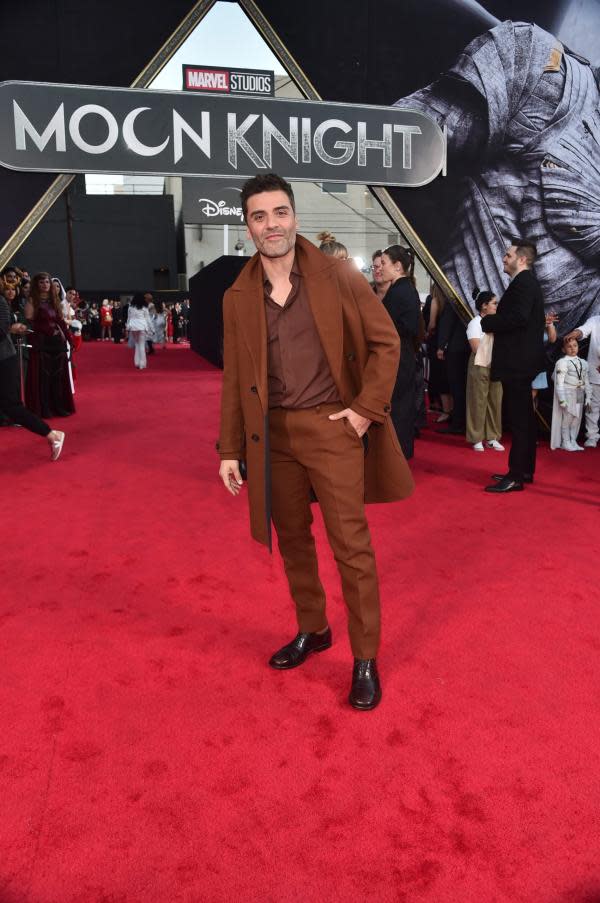 Oscar Isaac en la premiere de Moon Knight (Fuente: Getty)