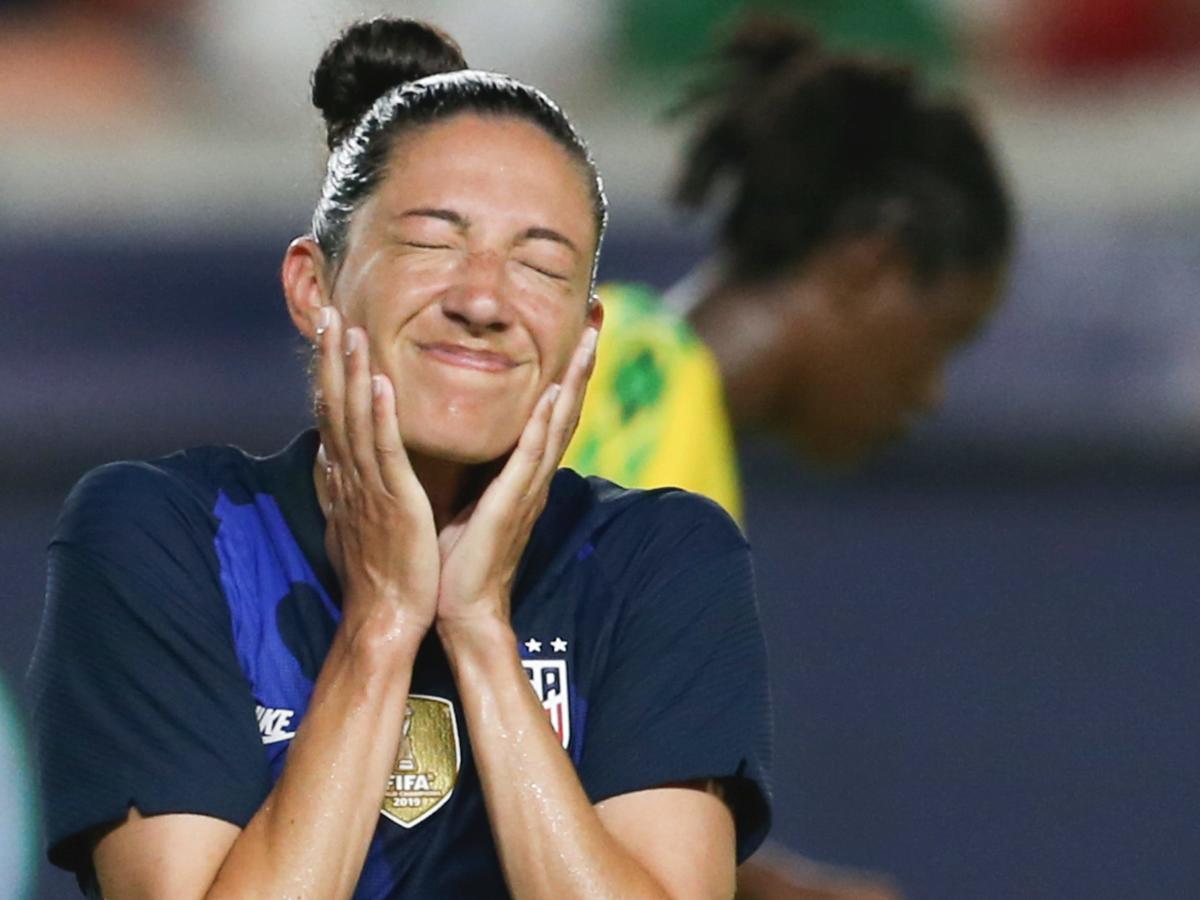 Ref waved off a stunning goal from US soccer star Christen Press because of  an accidental whistle - Yahoo Sports