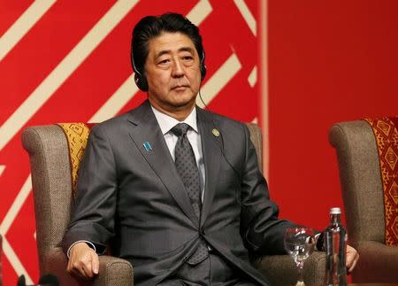 Japanese Prime Minister Shinzo Abe attends a meeting of the APEC (Asia-Pacific Economic Cooperation) Business Advisory Council in Lima, Peru, November 19, 2016. REUTERS/Mariana Bazo