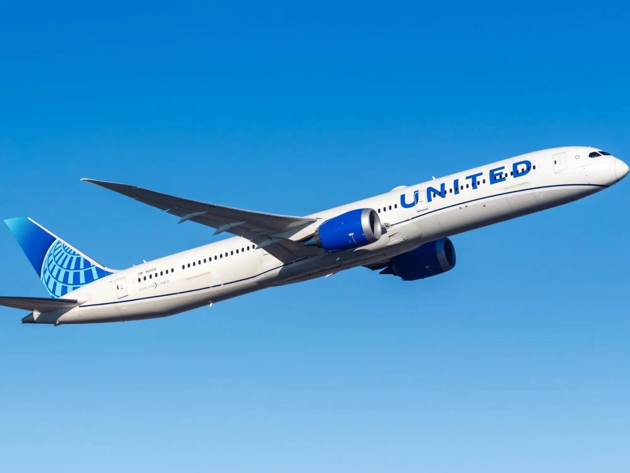 United Boeing 787.