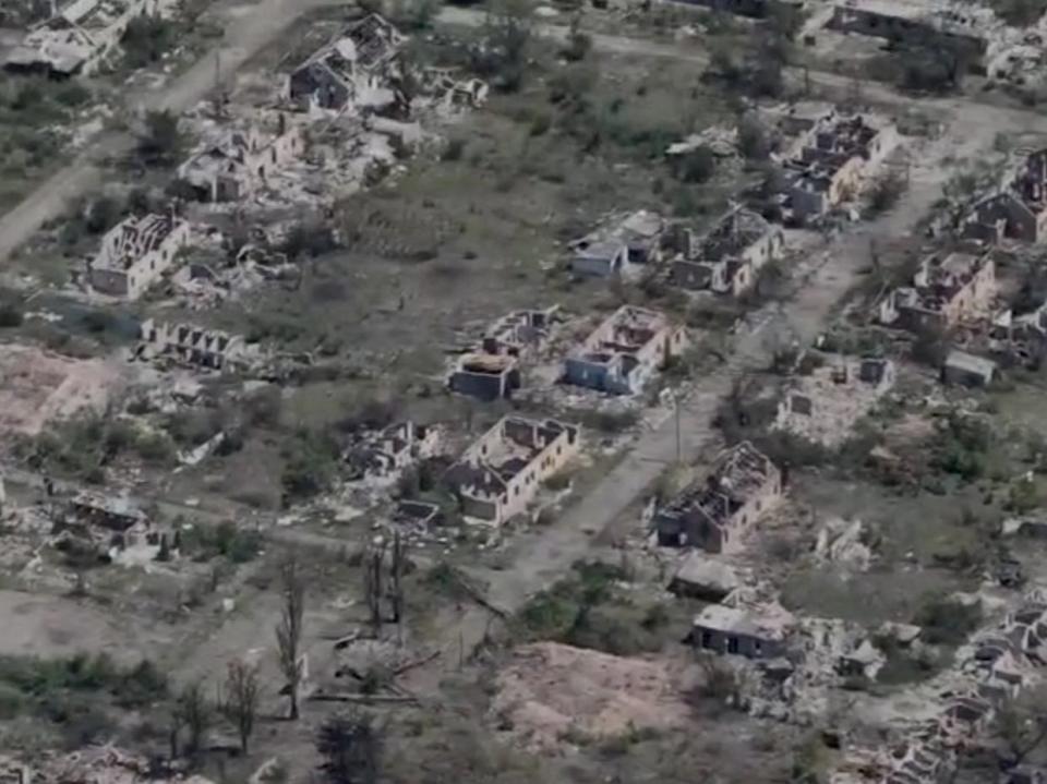 Buildings in Chasiv Yar (via REUTERS)