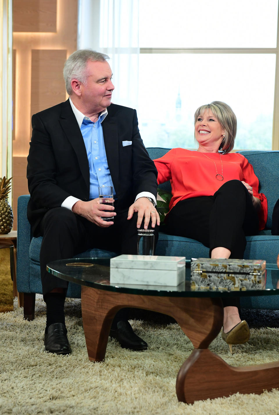 Eamonn Holmes and Ruth Langsford attend the launch of This Morning Live at The London Television Centre, London.