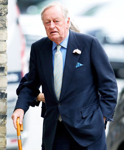 <p>Max Mumby/Indigo/Getty</p> Andrew Parker Bowles at the memorial service for Sir Chips Keswick at St Paul's Church on May 30, 2024.