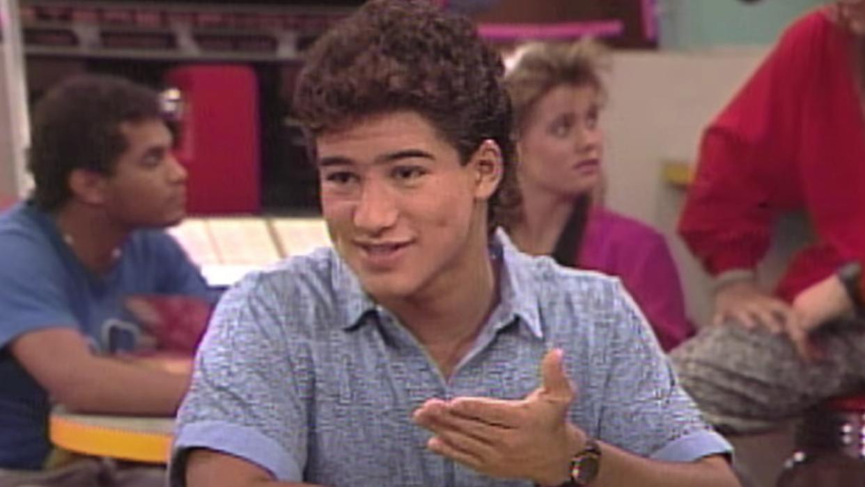  Mario Lopez on Saved by the Bell. 