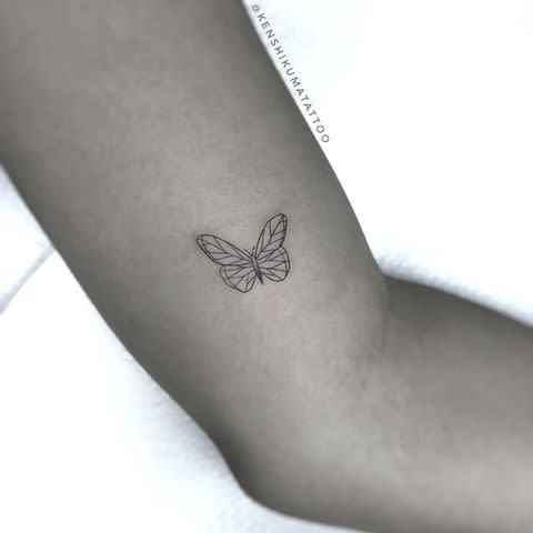 2) A Geometric Butterfly Tattoo
