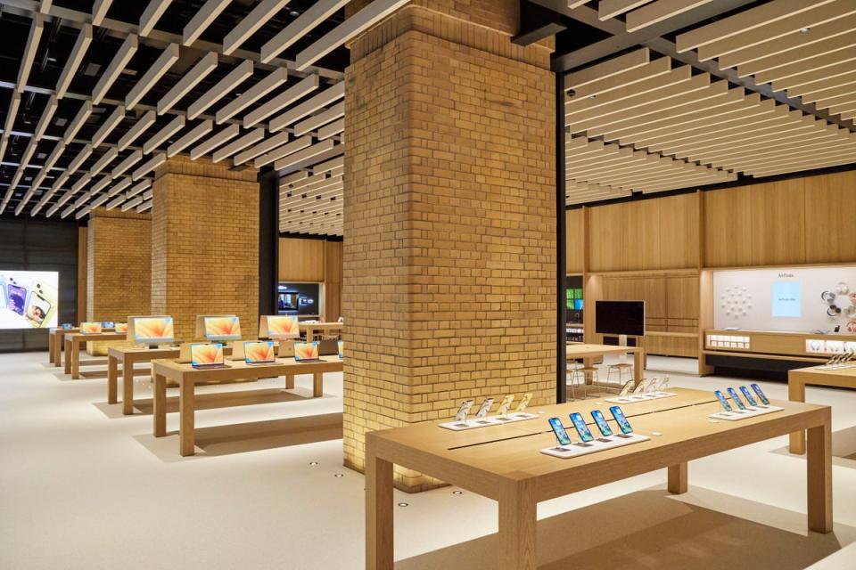 The new Apple Battersea store opens in the newly renovated Battersea Power Station, south London. (Matt Writtle)