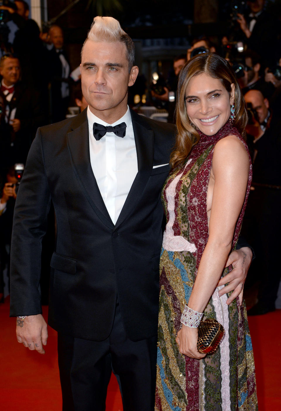 Robbie Williams and wife Ayda Field attending the Sea of Trees premiere taking place during the 68th Festival de Cannes held at the Grand Theatre Lumiere, Palais des Festivals, Cannes, France

(Mandatory Credit: Doug Peters/EMPICS Entertainment)