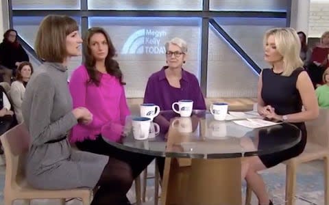 Trump accusers Rachel Crooks, Samantha Holvey and Jessica Leeds on Megyn Kelly Today programme - Credit: Megyn Kelly Today Exclusive