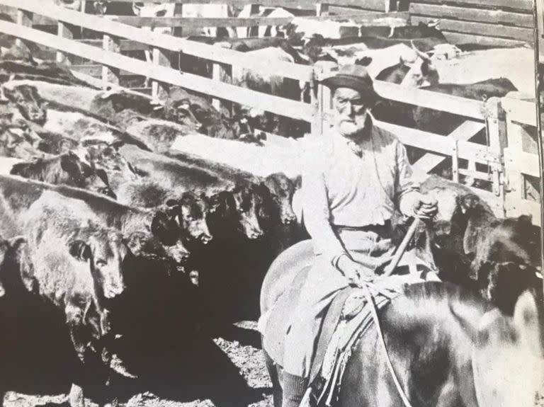 Un resero trabajando en el Mercado de Liniers, año 1920 (AGN)