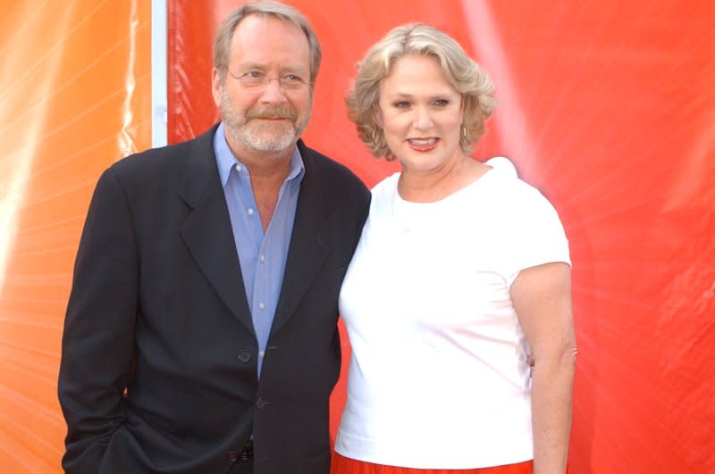 Martin Mull and Sharon Gless from the show "Thick and Thin" arrive at the The NBC All-Star Event in 2005 in Los Angeles. File Photo by John Hayes/UPI