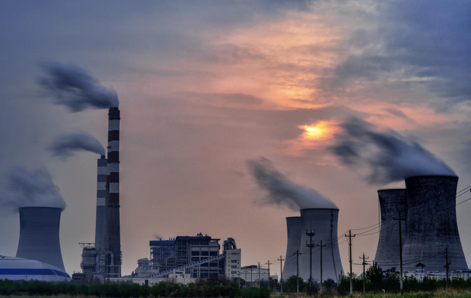 Coal-fired Power Station, Fumes, Greenhouse Gas, Environment, Factory