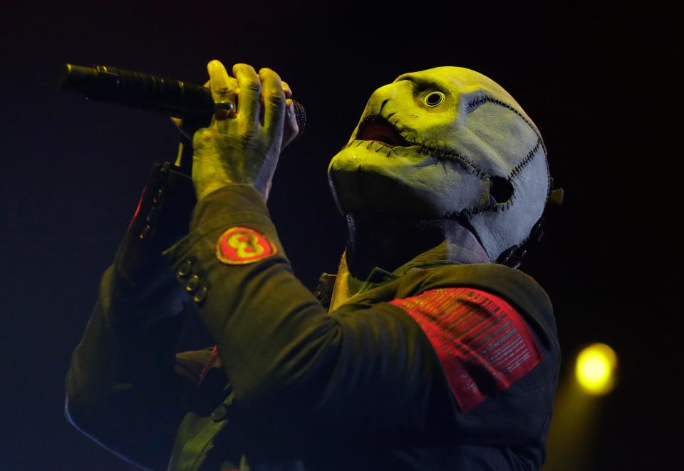 Slipknot, pictured in a performance earlier this year, will be among the headlining acts at the 2023 Welcome to Rockville music festival May 18-21 at Daytona International Speedway.