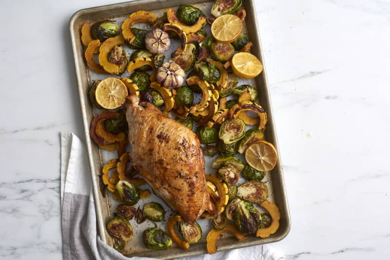 Sheet Pan Roasted Garlic Turkey Breast 