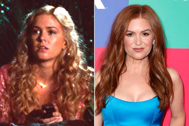 <p>Warner Brothers. Courtesy Everett Collection; Frazer Harrison/Getty</p> Isla Fisher in Scooby-Doo and now