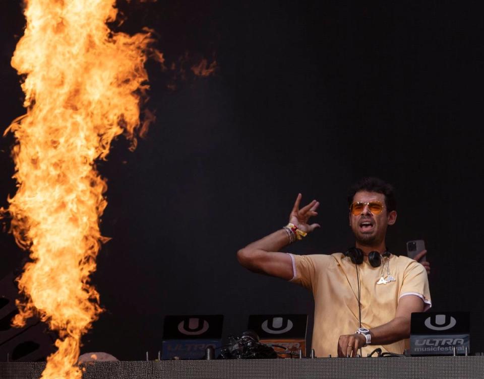 Afrojack performs during Ultra Day 3 on Sunday, March 24, 2024, at Bayfront Park in downtown Miami.