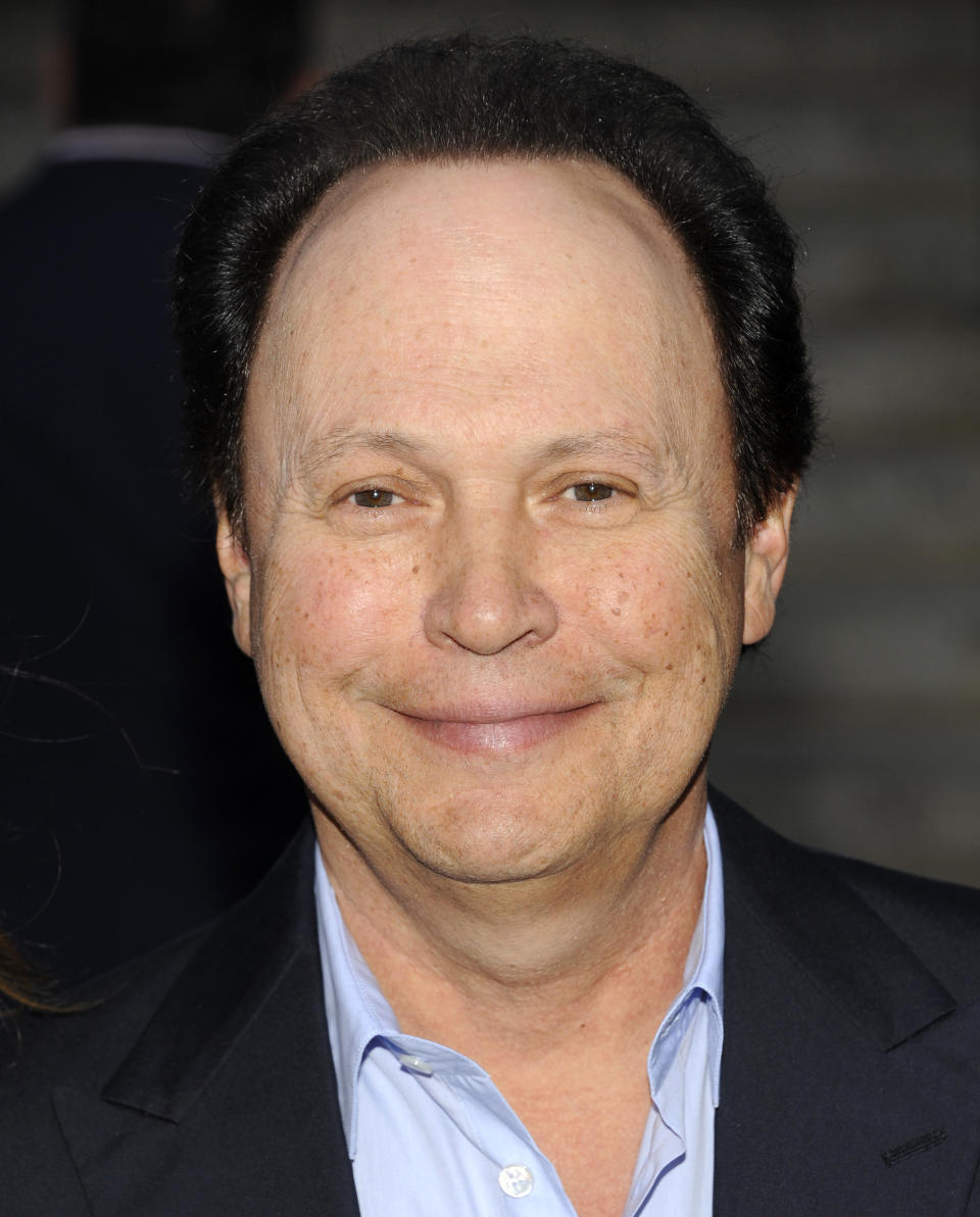 FILE - This April 17, 2012 file photo shows actor Billy Crystal attends the Vanity Fair Tribeca Film Festival party at the State Supreme Courthouse in New York. Crystal is among several celebrities headed to New Orleans this week to celebrate and promote life after 50. More than a dozen celebrities are hosting talks and activities for aging Americans at the national conference of the AARP, which runs Thursday through Saturday at the Ernest N. Morial Convention Center and is expected to attract some 20,000 attendees. (AP Photo/Evan Agostini, file)