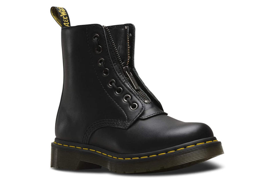 dr martens, doc martens, zip front, boots