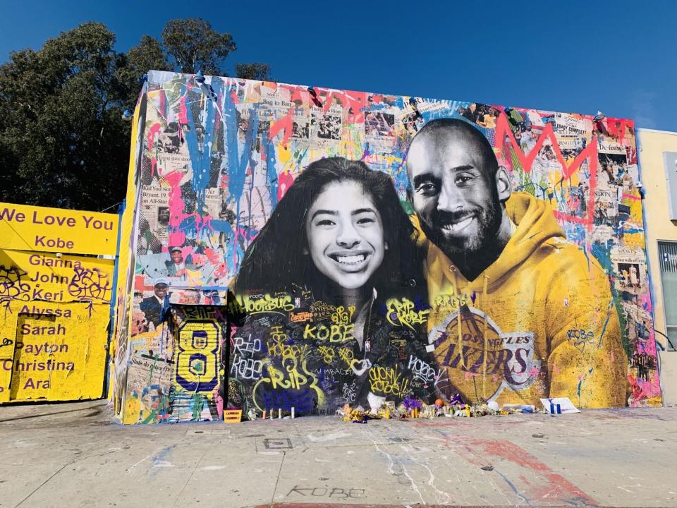 Kobe and Gianna Bryant mural