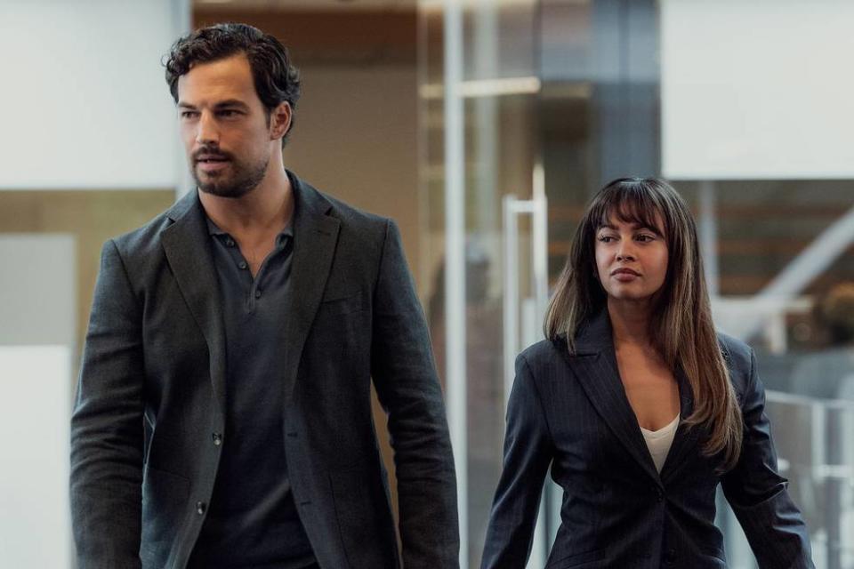 Giacomo Gianniotti and Vanessa Morgan in Wild Cards on CBC, CBC Gem