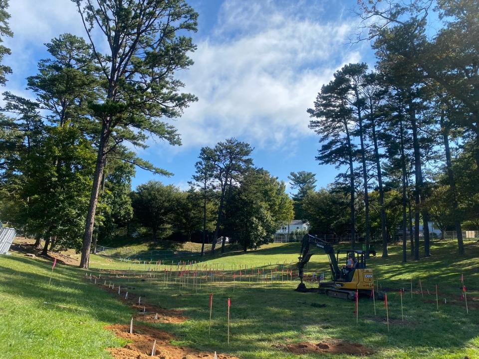 Preparing for the rebuild that will take place at Candace Pickens Memorial Park on Oct. 4-8 in North Asheville.