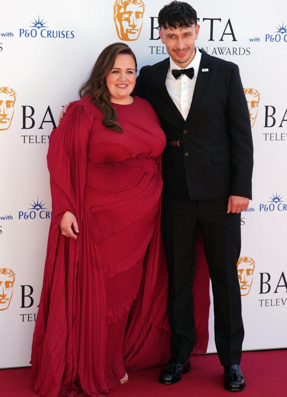 Jessica Gunning and Richard Gadd attending the BAFTA TV Awards 2024, at the Royal Festival Hall in London. 