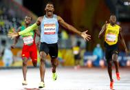 <p>Botswana’s Isaac Makwala wins Commonwealth gold in the men’s 400m. Makwala was previously best known to British audiences for his norovirus illness at the 2017 World Championships in London which saw him placed into quarantine. He added a second gold when Botswana won the 4x400m relay (Martin Rickett/PA). </p>