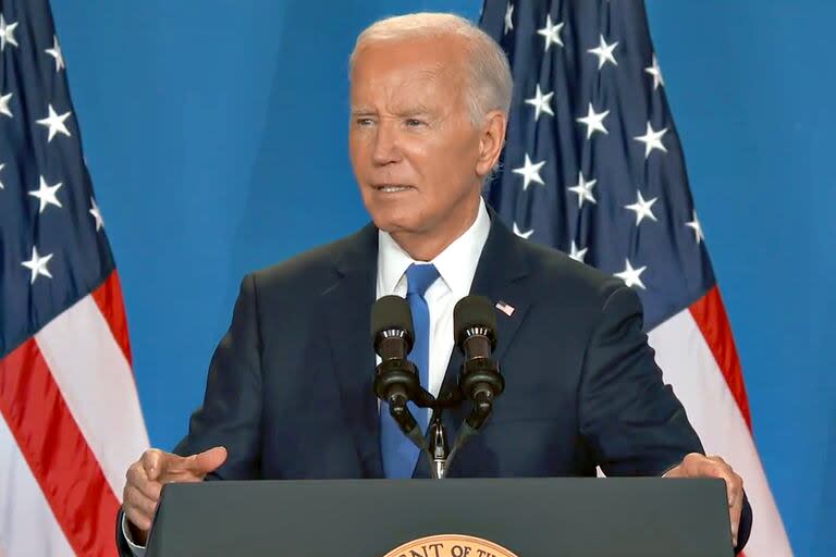 El presidente Biden durante la conferencia de prensa